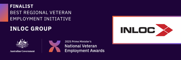 Finalist banner - Best regional veteran employment initiative - INLOC Group