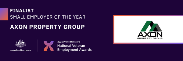 Finalist banner - Small employer of the year - Axon property group