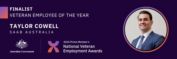 Finalist banner - Veteran employee of the year - Taylor Cowell