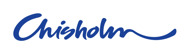 Chisholm TAFE logo in blue