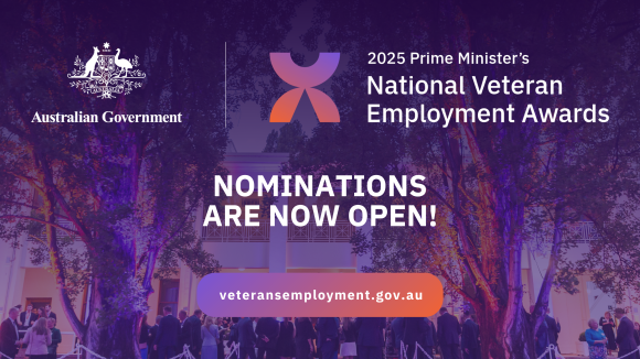 Decorative banner advertising 2025 award nominations opening