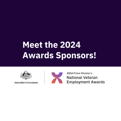 White text on purple background: Meet the 2024 Awards Sponsors!